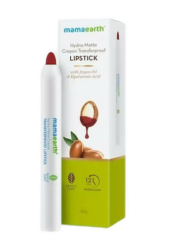 Mamaearth Hydra|Matte Crayon Transferproof Lipstick Raspberry Red