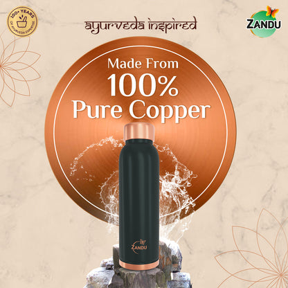 zandu copper water bottle