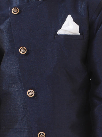 Vastramay Navy Blue Baap Beta Combo Set