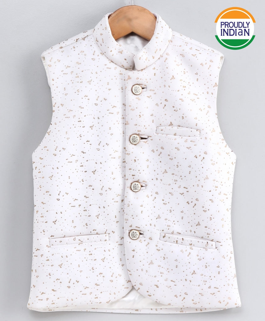 Imported Dew Drop White Nehru Jacket