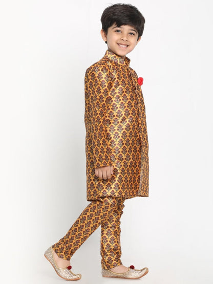 JBN Creation Boys Silk Blend Digital Printed Kurta and Pyjama Set