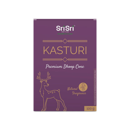 Sri Sri Tattva Premium Kasturi Dhoop Cone For Pooja | Fragrances – Natural Kasturi