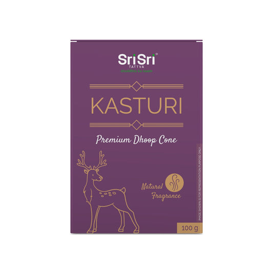 Sri Sri Tattva Premium Kasturi Dhoop Cone For Pooja | Fragrances – Natural Kasturi