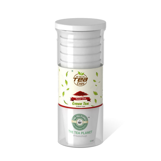 The Tea Planet Kesar Instant Green Tea Brew Cup