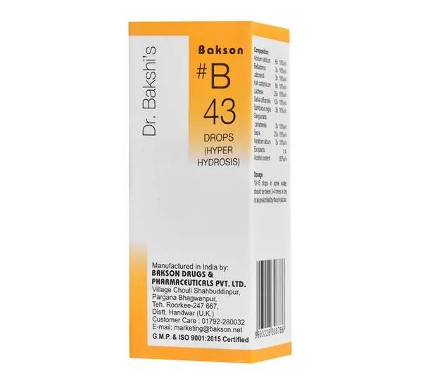 Bakson's Homeopathy B43 Drops - PUSHMYCART