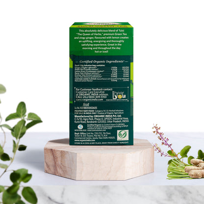 Organic India Tulsi Lemon Ginger Tea - PUSHMYCART