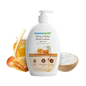 Mamaearth Honey Malai Body Lotion with Honey and Malai for Nourishing Glow