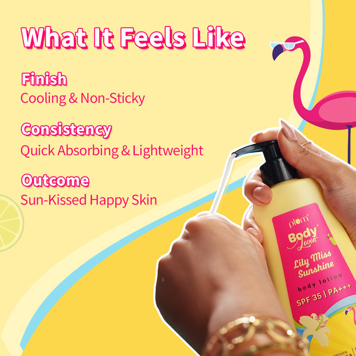 Plum Lily Miss Sunshine Sunscreen Body Lotion SPF 35 PA+++ by BodyLovin