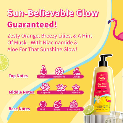 Plum Lily Miss Sunshine Sunscreen Body Lotion SPF 35 PA+++ by BodyLovin