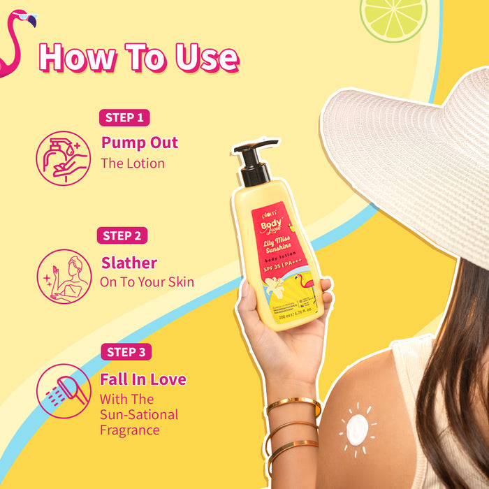Plum Lily Miss Sunshine Sunscreen Body Lotion SPF 35 PA+++ by BodyLovin