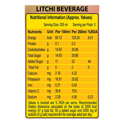 Patanjali Litchi Beverage (Tetrapack)