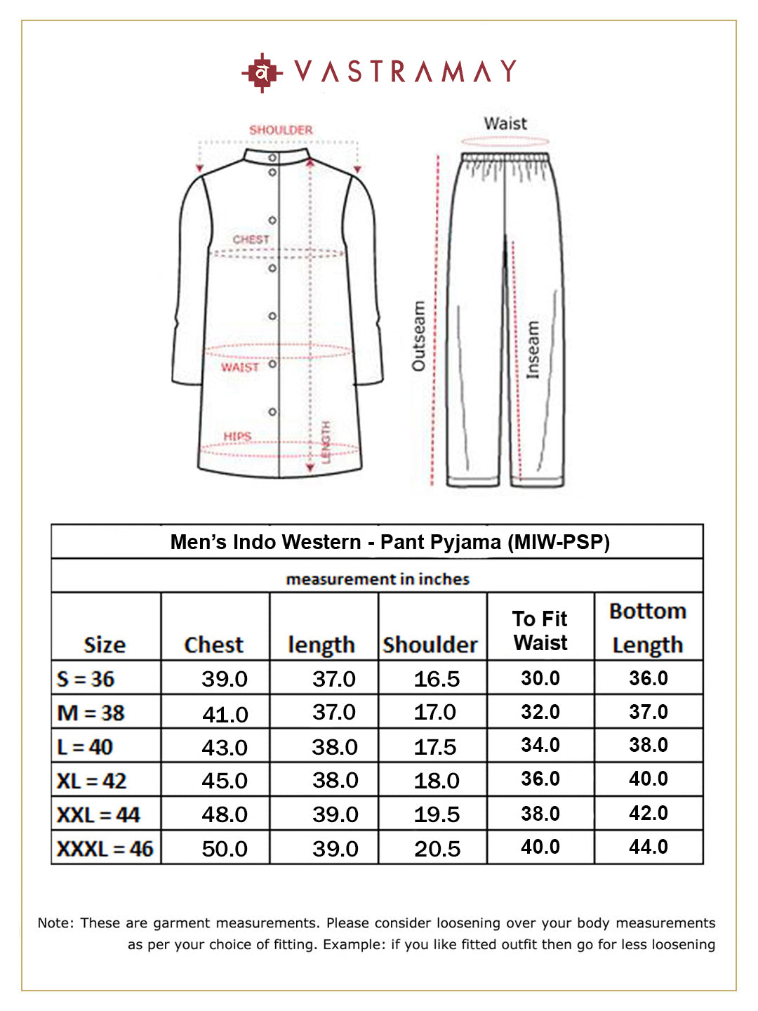 VASTRAMAY Men's White Indo Western Set