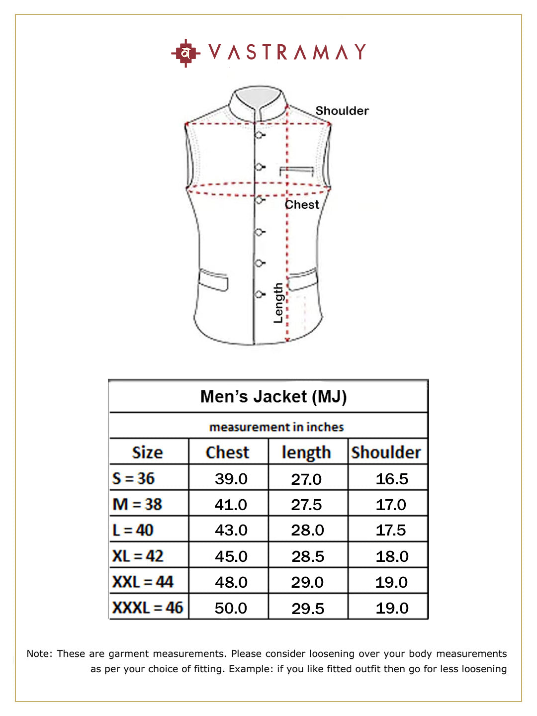 Vastramay  Men's Orange Stripes And Angrakha Pattern Classic Nehru Jacket