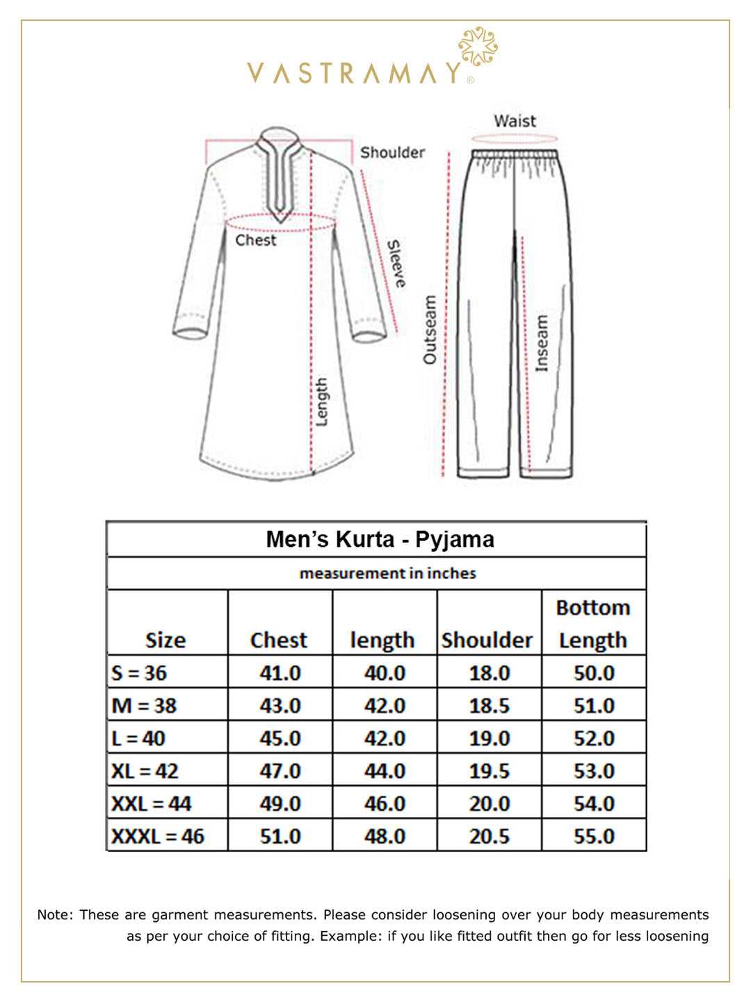 Vastramay Men's White Kurta And Pajama Set