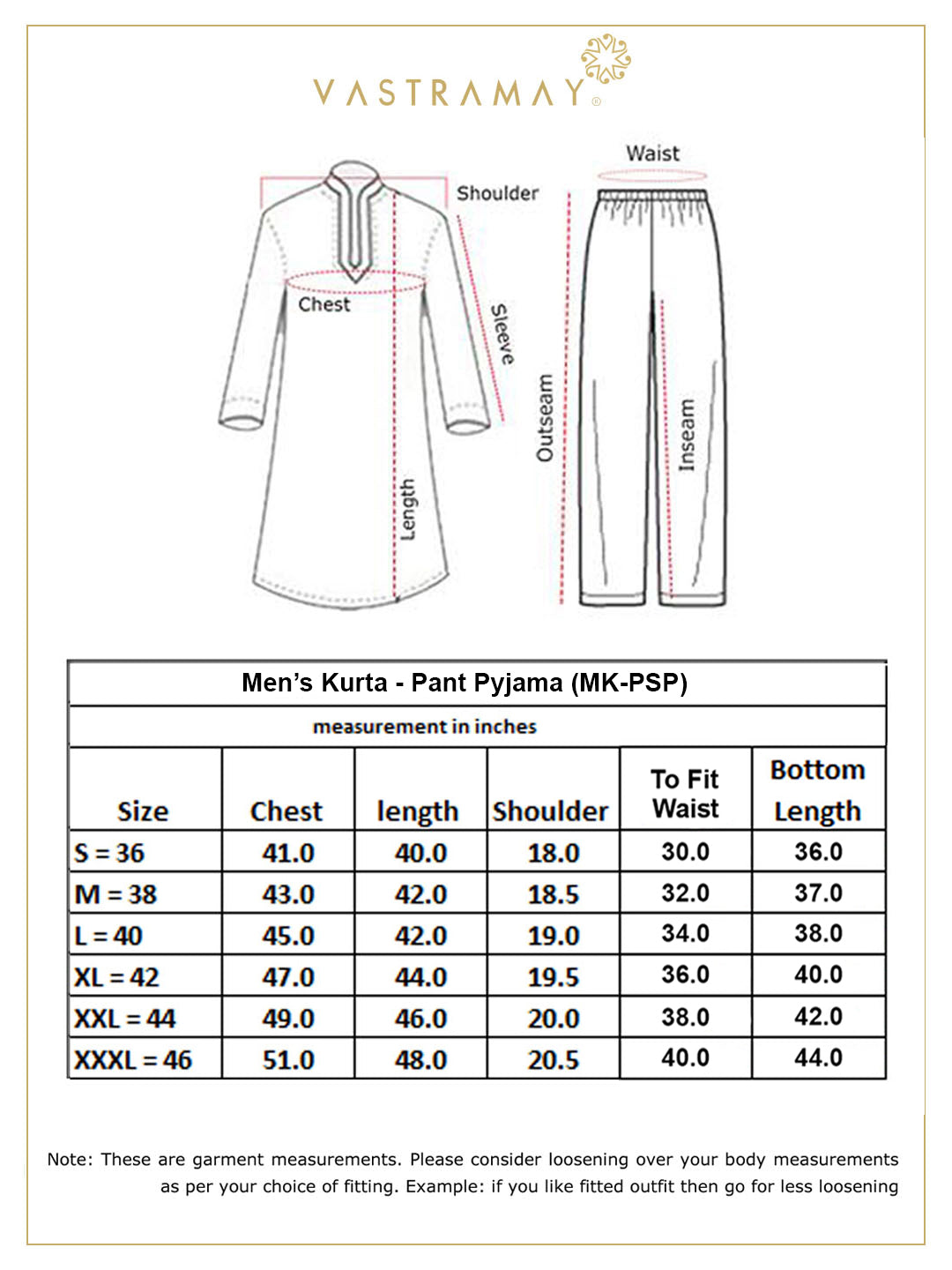 vastramay mens orange kurta and white pant style pyjama set 1