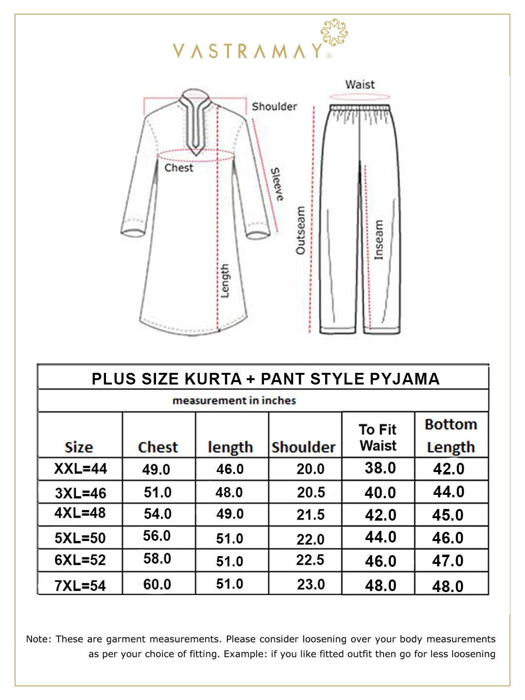 vastramay mens plus size orange chikankari embroidered kurta and white cotton pant style pyjama set