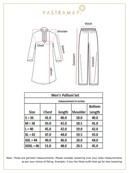 Vastramay mens black cotton blend kurta and white patiala set