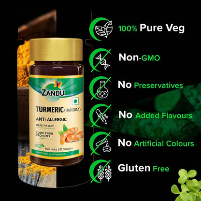 Zandu Turmeric |Haridra Anti Allergic Capsules