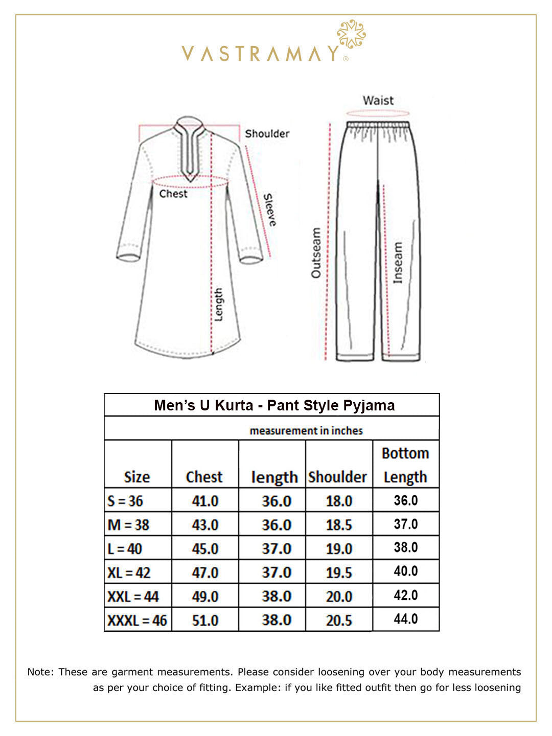 Vastramay mens black silk blend kurta and pant style pyjama set