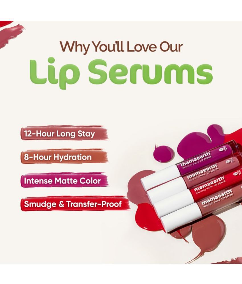 Mamaearth Naturally Matte Lip Serum-Berrydict Magenta 3ml