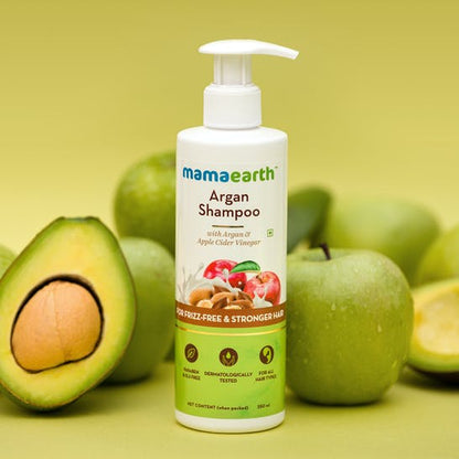 Mamaearth Argan Shampoo For Frizz|Free and Stronger Hair