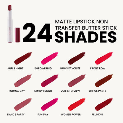 Mars Matte Lipstick | Non Transfer Butter Stick