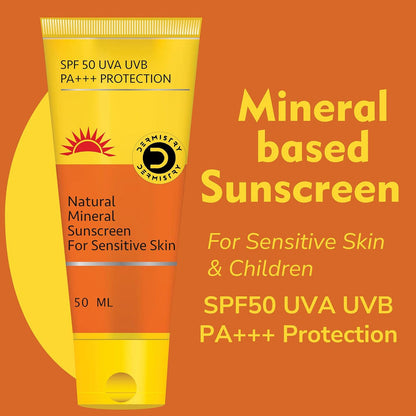 Dermistry Mineral Based Sunscreen SPF 50 for Sensitive | Delicate Skin
