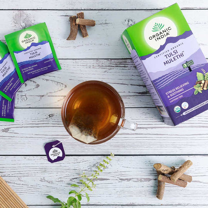 Organic India Tulsi Mulethi Tea - PUSHMYCART