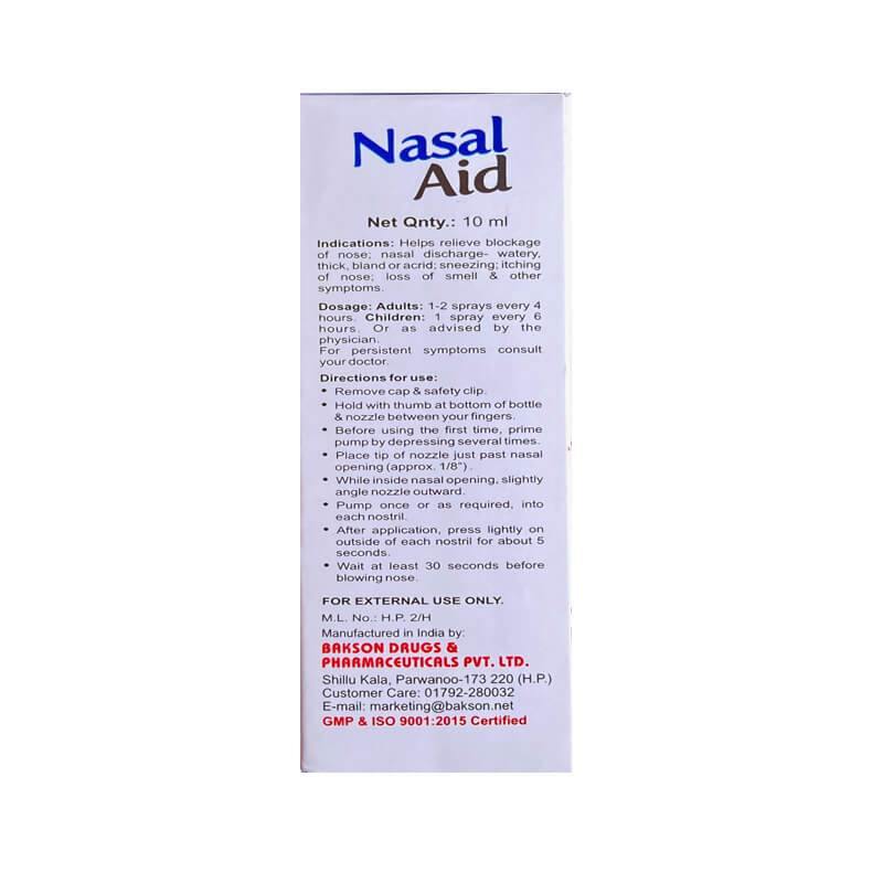 Bakson's Nasal Aid Spray