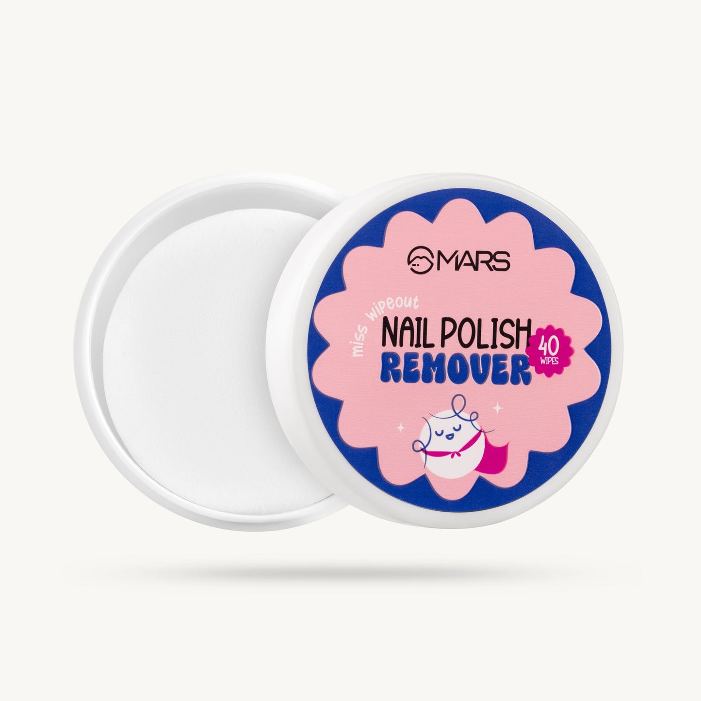 Mars Miss Wipe out| Acetone-Free Nail Polish Remover Wipes