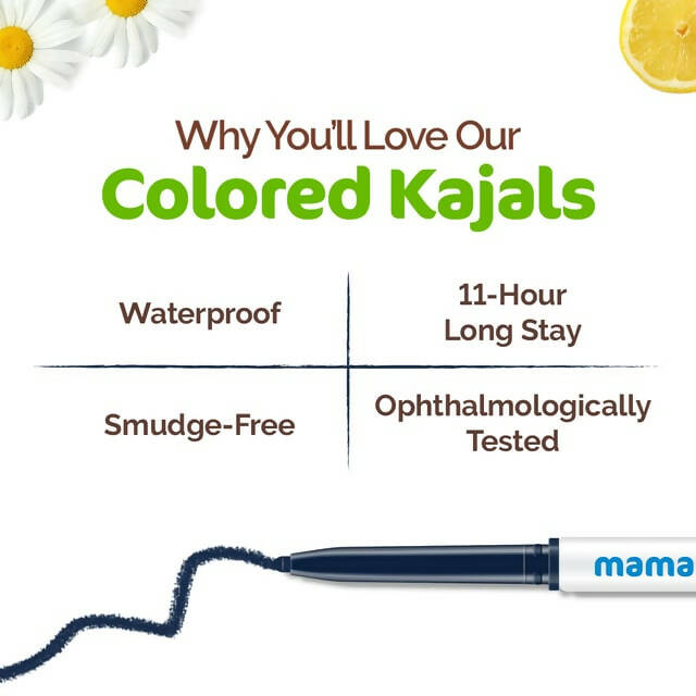 Mamaearth Long Stay Colored Kajal for 11|Hour| Deep Ocean Blue