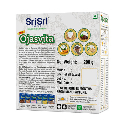 Sri Sri Tattva Golden Spiced Latte Ojasvita with Turmeric, Pepper and Ginger