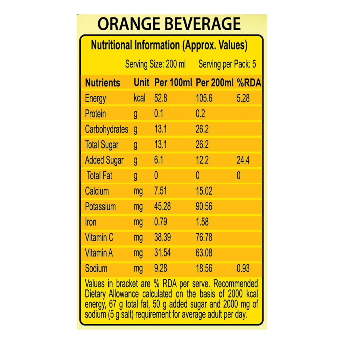 Patanjali Orange Beverage