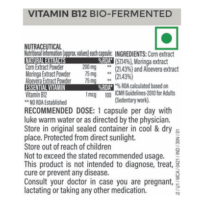 Patanjali Nutrela Vitamin B12 Bio Fermented Capsules