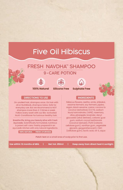 Nat Habit Five Oil Hibiscus Navdha Shampoo