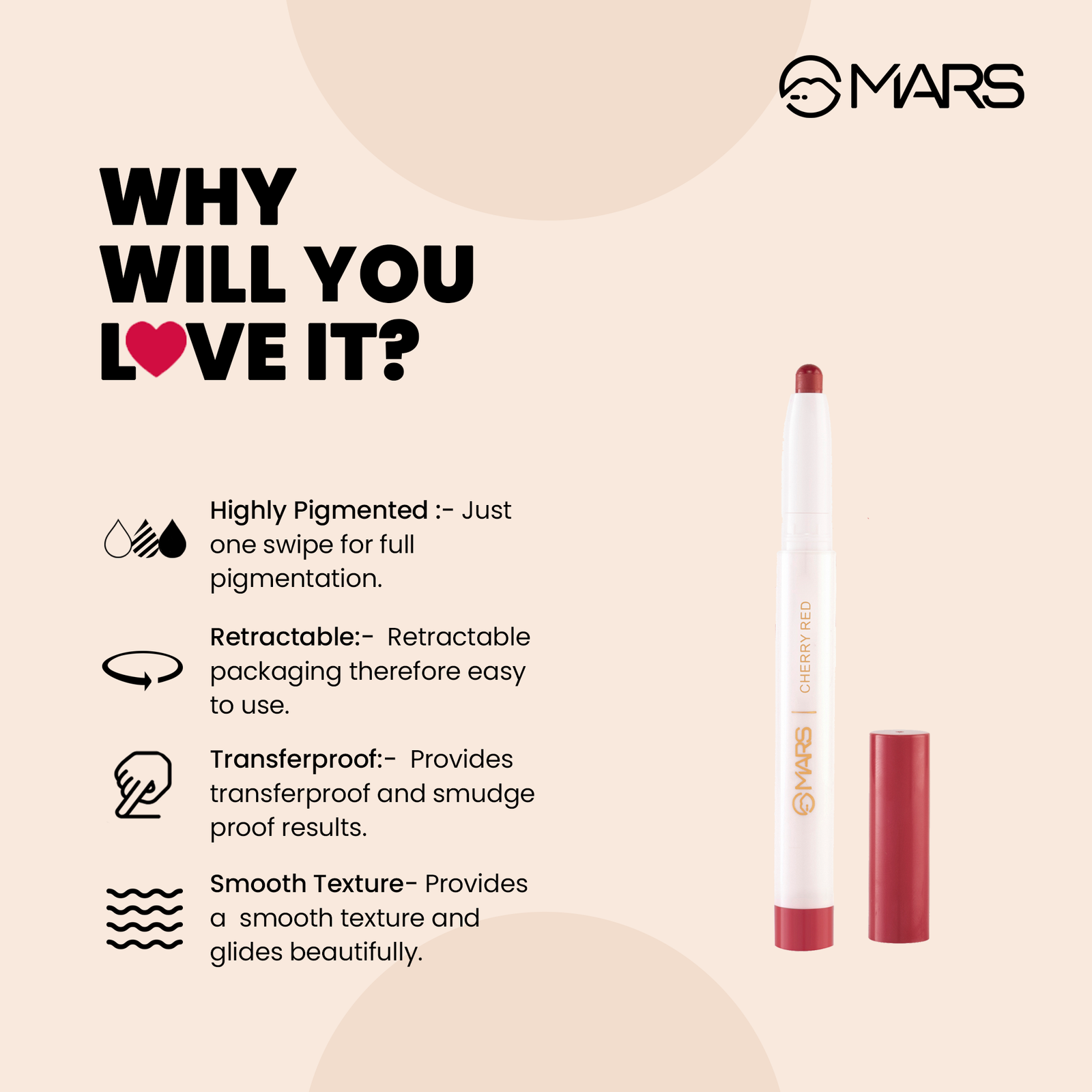 Mars Retractable Lip Crayon | Poppins