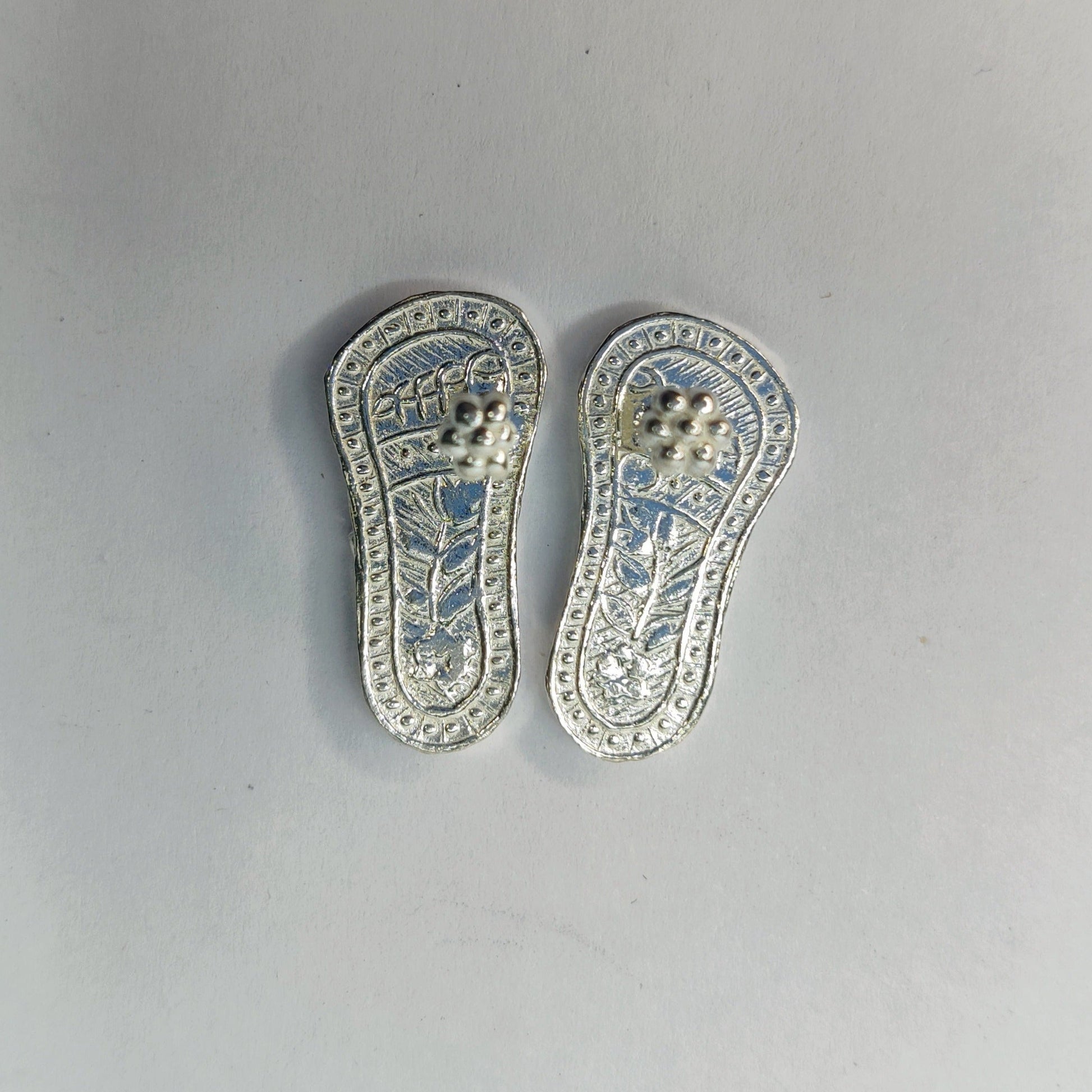 Pure Silver Paduka Small pair 4 grams