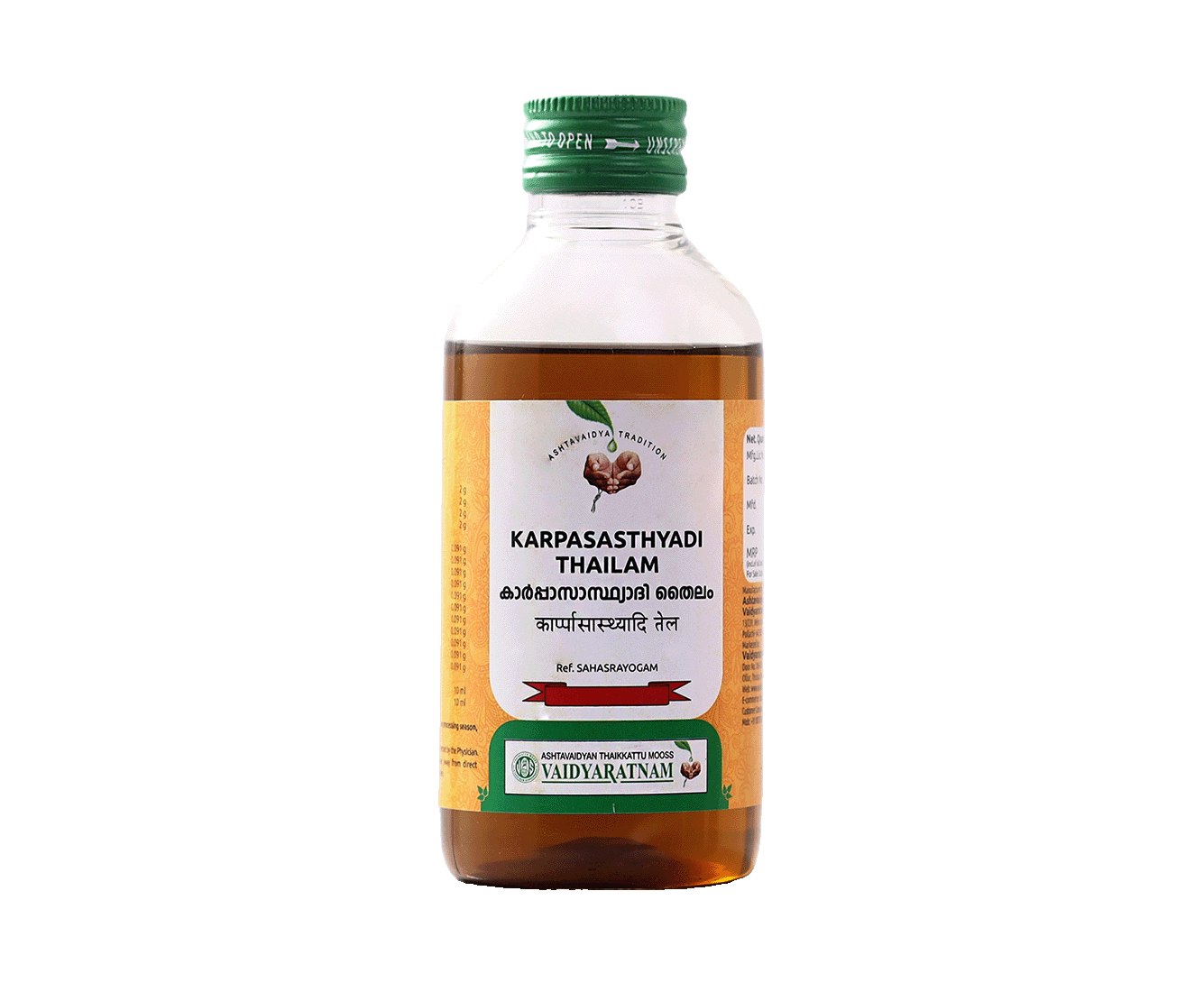 Vaidyaratnam Karpasasthyadi Oil