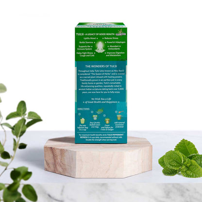Organic India Tulsi Tea Peppermint - PUSHMYCART
