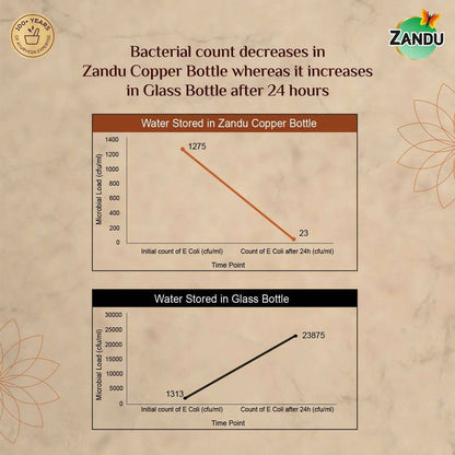 zandu copper water bottle