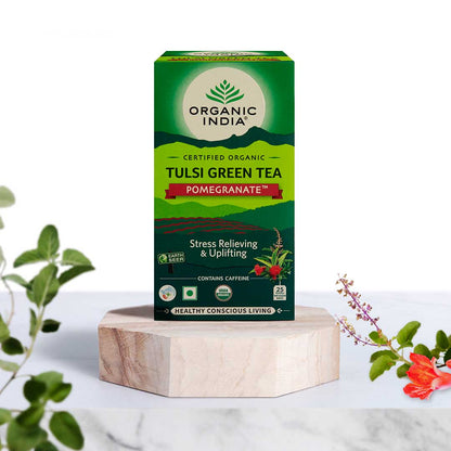 Organic India Tulsi Green Tea Pomegranate