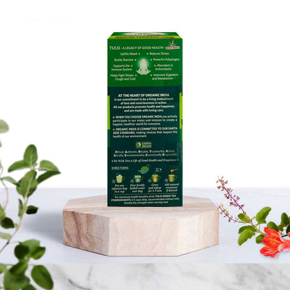 Organic India Tulsi Green Tea Pomegranate - PUSHMYCART