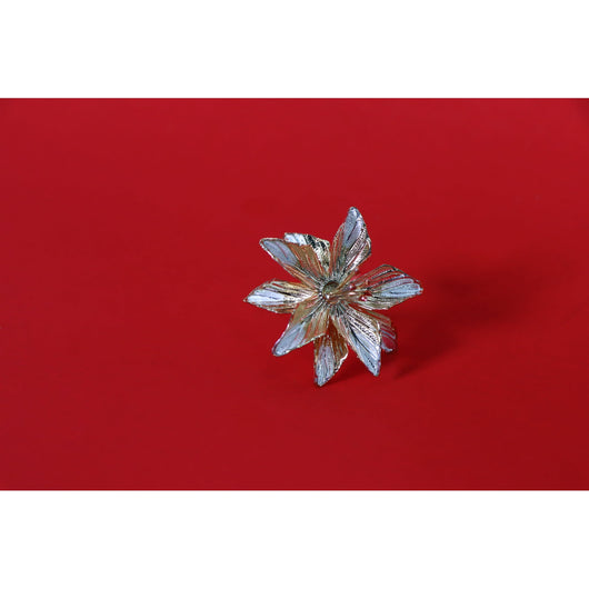 Pure Silver Flower Gold Coated Lotus