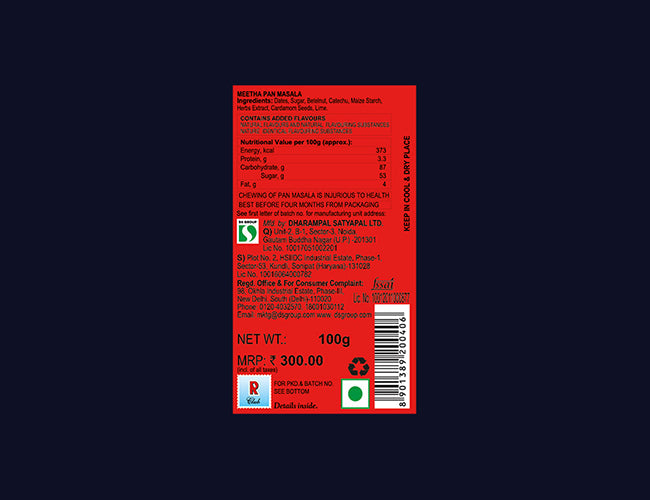 Rajnigandha Meetha Pan Masala
