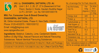 Rajnigandha Saffron Flavoured Pan Masala