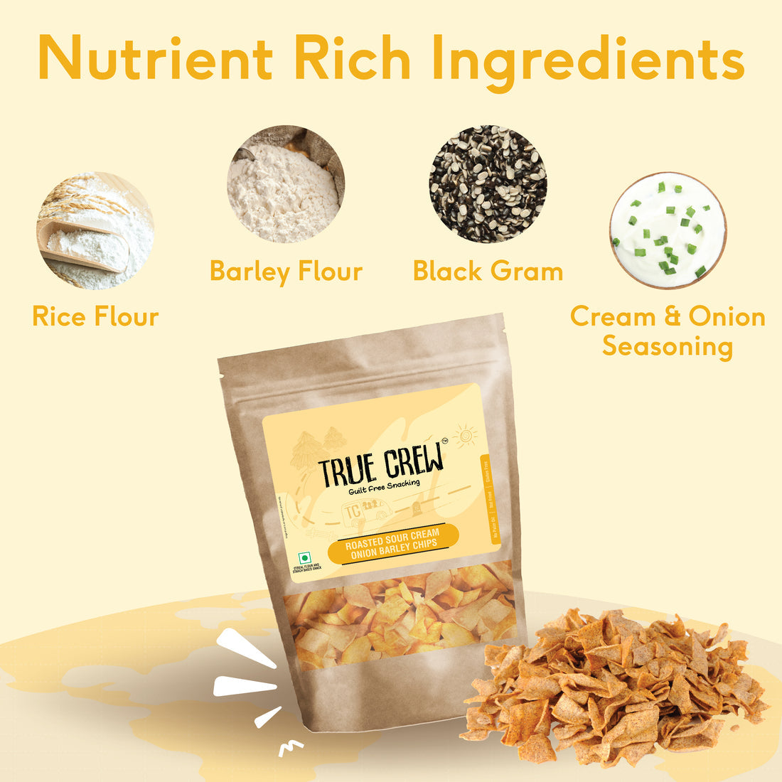 Sri Sri tattva True crew - sour cream onion barlay chips - PUSHMYCART