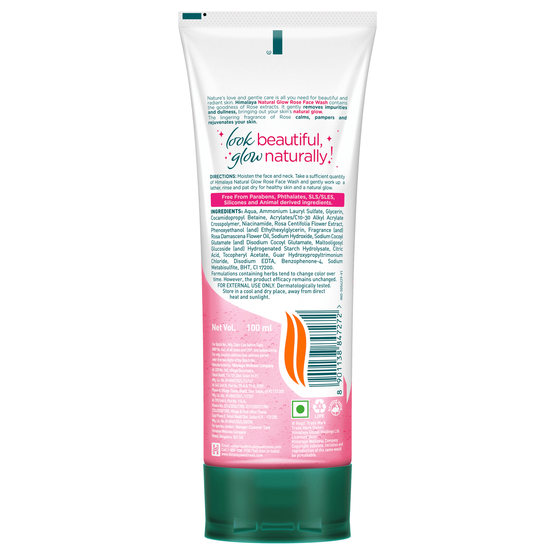 Himalaya Natural Glow Rose Face Wash - PUSHMYCART