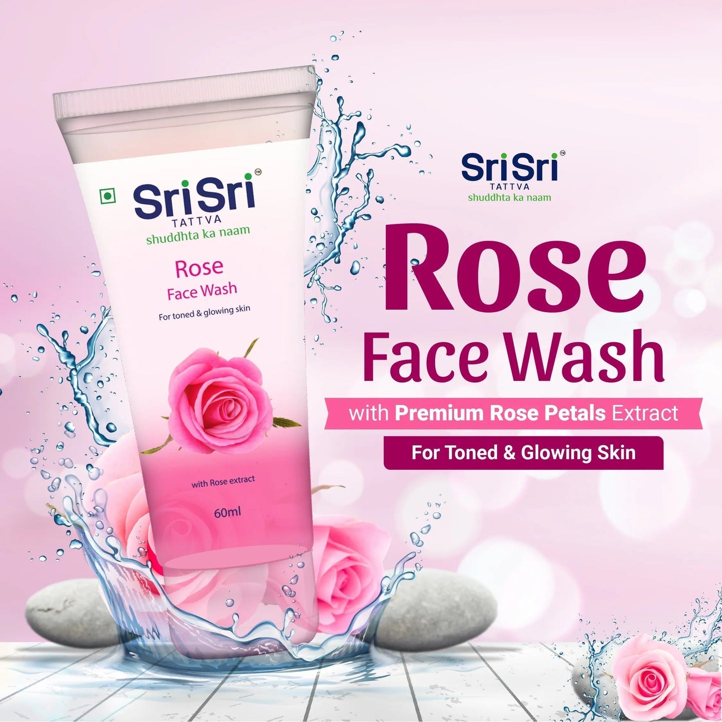 Sri Sri Tattva Rose Face Wash - PUSHMYCART