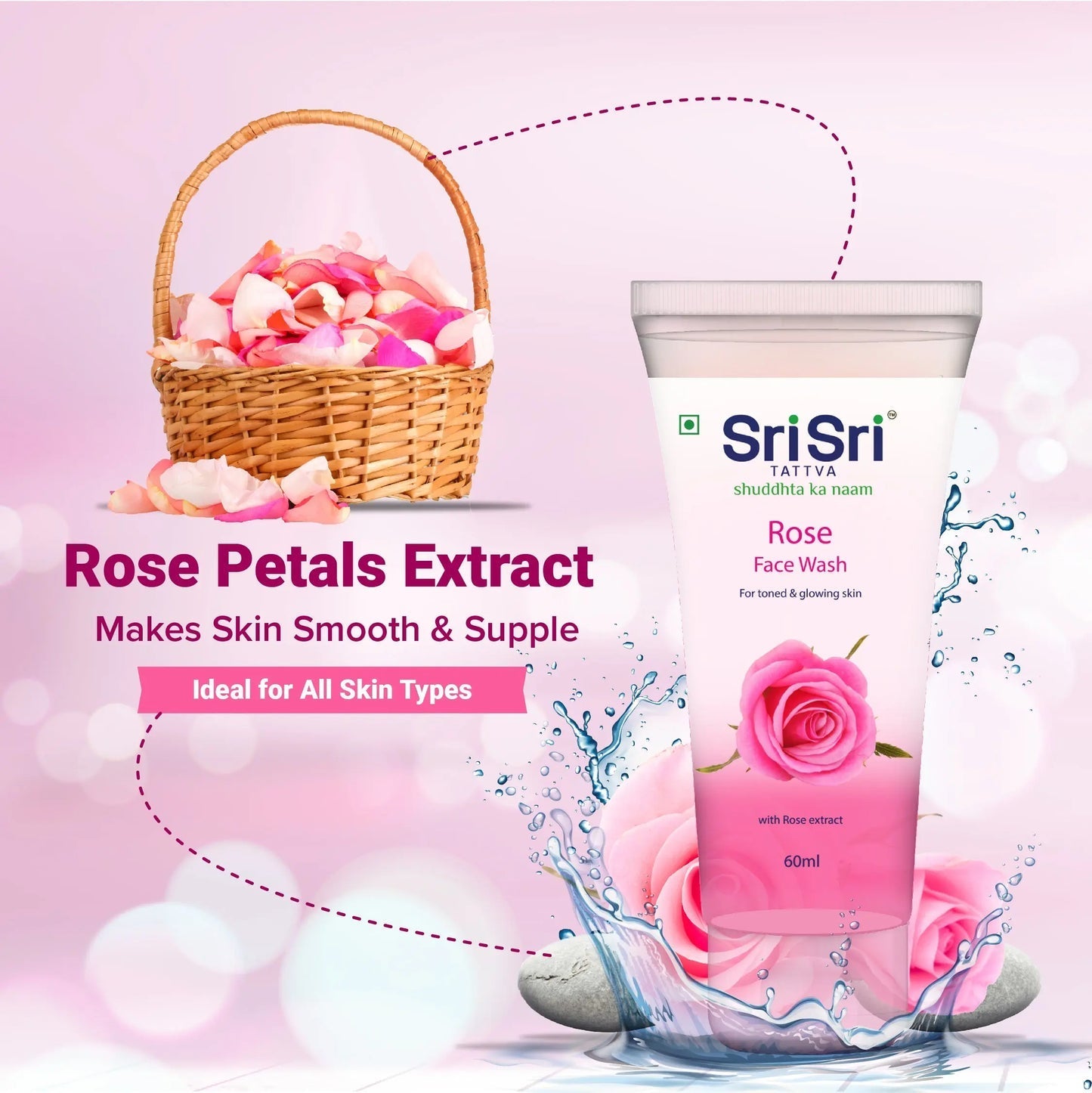 Sri Sri Tattva Rose Face Wash - PUSHMYCART