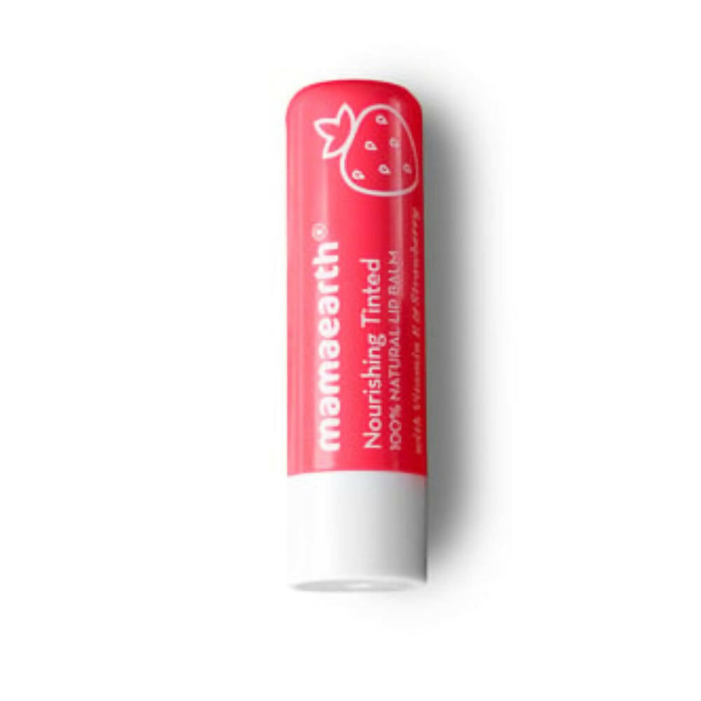 Mamaearth Nourishing Tinted 100% Natural Lip Balm With Vitamin E and Strawberry